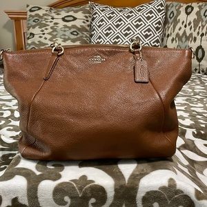 COACH Tan Leather Sofia Satchel